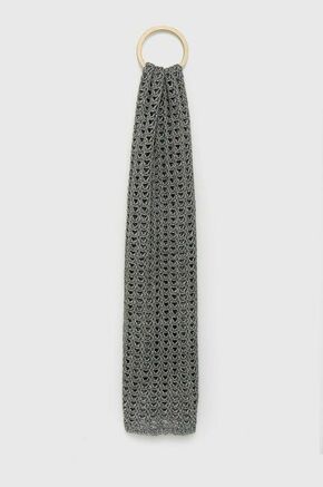 Šal s primesjo volne Sisley siva barva - siva. Šal iz kolekcije Sisley. Model izdelan iz pletenine s primesjo volne.
