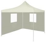 Zložljiv šotor z 2 stenama 3x3 m krem