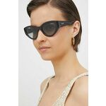 Sončna očala VOGUE ženska, črna barva, 0VO5566S - črna. Sončna očala iz kolekcije VOGUE. Model z enobarvnimi stekli in okvirji iz plastike. Ima filter UV 400.