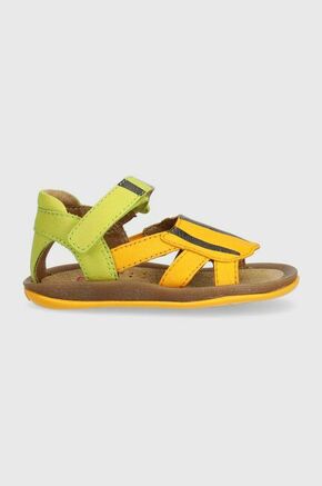 Otroški usnjeni sandali Camper oranžna barva - oranžna. Otroški sandali iz kolekcije Camper. Model izdelan iz naravnega usnja. Zgornji del je neporozen