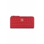Usnjena denarnica Tous ženski, rdeča barva - rdeča. Velika denarnica iz kolekcije Tous. Model izdelan iz naravnega usnja.