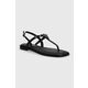 Sandali Guess RAINEY ženski, črna barva, FLGRAY PAF21 - črna. Sandali iz kolekcije Guess. Model je izdelan iz imitacije lakastega usnja. Model z mehkim, oblikovanim vložkom zagotavlja udobje.