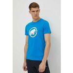Športna kratka majica Mammut Core - modra. Športna kratka majica iz kolekcije Mammut. Model izdelan iz hitrosušečega materiala.