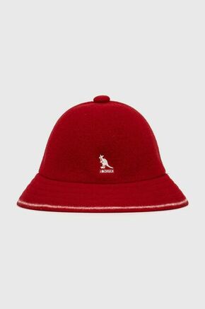 Volnen klobuk Kangol rdeča barva - rdeča. Klobuk iz kolekcije Kangol. Model z ozkim robom