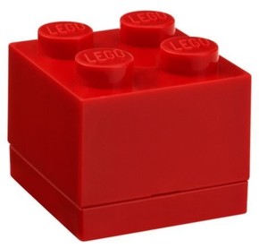 LEGO mini box 4 - rdeč 46 x 46 x 43 mm