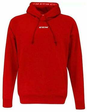 CCM Team Fleece Pullover Hoodie Red 2XL Hokejski pulover