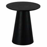 Črna mizica v hrastovem dekorju ø 45 cm Tango – Furnhouse