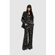 Hlače AllSaints LOUISA TANA ženske, črna barva - črna. Hlače iz kolekcije AllSaints. Model izdelan iz vzorčaste tkanine.