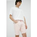 Jeans kratke hlače Levi's moški, roza barva - roza. Kratke hlače iz kolekcije Levi's. Model izdelan iz rahlo raztegljivega denima. Izjemno udoben material, izdelan iz naravnih vlaken.