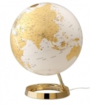 Globus z lučko atmosphere ø 30 cm zlat plastika