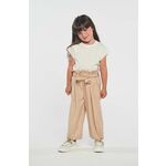 Otroške hlače Birba&amp;Trybeyond bež barva - bež. Otroški Hlače iz kolekcije Birba&amp;Trybeyond. Model izdelan iz enobarvne tkanine. Visokokakovosten, udoben material.