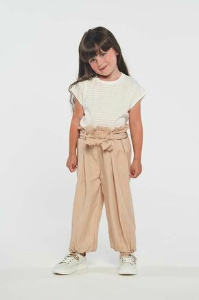 Otroške hlače Birba&amp;Trybeyond bež barva - bež. Otroški Hlače iz kolekcije Birba&amp;Trybeyond. Model izdelan iz enobarvne tkanine. Visokokakovosten