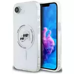Ovitek Karl Lagerfeld Case IML Metal Karl & Choupette Heads MagSafe for iPhone 16e white (KLHMPSE4HLSKCH)