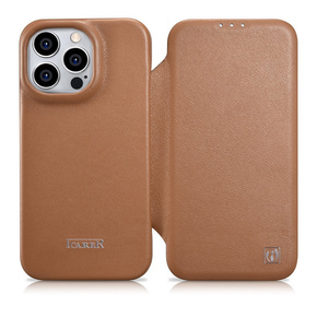 ICARER ce premium leather folio case iPhone 14 pro magnetic flip leather folio case magsafe rjava (wmi14220714-bn)