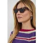 Sončna očala Burberry ženski, vijolična barva - vijolična. Sončna očala iz kolekcije Burberry. Model z enobarvnimi stekli in okvirjem iz plastike.