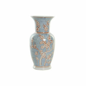 DKD Home Decor Vaza DKD Home Decor 13 x 13 x 31 cm Porcelan Modra oranžna Oriental