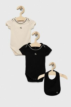Body za dojenčka Calvin Klein Jeans 2-pack - črna. Body za dojenčka iz kolekcije Calvin Klein Jeans. Model izdelan iz materiala
