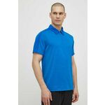 Športna polo majica Calvin Klein Performance - modra. Športna polo majica iz kolekcije Calvin Klein Performance. Model izdelan iz hitrosušečega materiala.