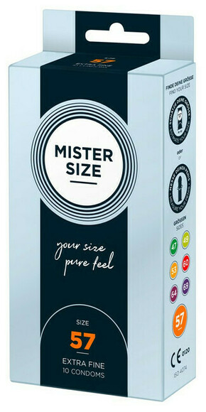 Mister Size tanek kondom - 57mm (10 kosov)