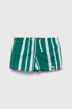 Otroške kopalne kratke hlače United Colors of Benetton zelena barva - zelena. Otroški kopalne kratke hlače iz kolekcije United Colors of Benetton. Model izdelan iz vzorčastega materiala.