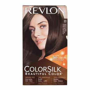 Revlon Colorsilk Beautiful Color odtenek 33 Dark Soft Brown darilni set barva za lase Colorsilk Beautiful Color 59
