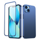 slomart joyroom 360 full case ohišje za iphone 13 zadnja in sprednja stran + kaljeno steklo blue (jr-bp927 blue)