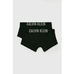 Calvin Klein Underwear otroški boksarice (2-pack) - črna. Ženske boksarice iz kolekcije Calvin Klein Underwear. Model iz gladek, elastičen, bombaž plesti.