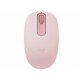 Logitech M196 brezžična miška, beli/rozi/sivi/črni