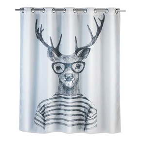 Bela kopalniška zavesa z zaščito proti plesni Wenko Mr. Deer