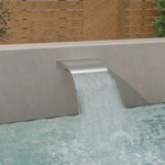 Vodni slap za bazen srebrn 45x9x26 cm nerjaveče jeklo