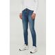 Kavbojke Calvin Klein Jeans moški - modra. Kavbojke iz kolekcije Calvin Klein Jeans skinny kroja, z normalnim pasom. Model izdelan iz spranega denima. Izjemno udobna tkanina z visoko vsebnostjo bombaža.