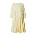 Bombažna obleka Ivy Oak bež barva, - bež. Obleka iz kolekcije Ivy Oak. Nabran model izdelan iz enobarvne tkanine.