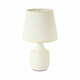 Bela/kremno bela keramična namizna svetilka s tekstilnim senčnikom (višina 24 cm) – Casa Selección