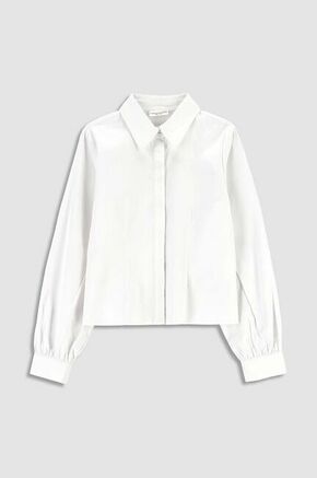 Otroška bombažna srajca Coccodrillo bela barva - bela. Otroški srajca iz kolekcije Coccodrillo. Model izdelan iz bombažne tkanine.