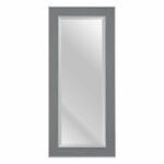 slomart stensko ogledalo 56 x 2 x 126 cm siva les bela