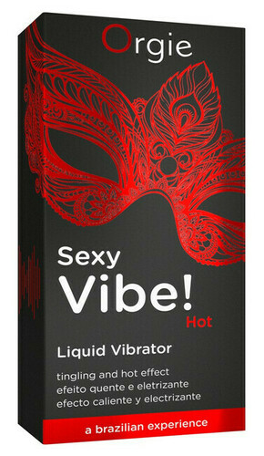 Orgie Sexy Vibe HOT - jagodni tekoči vibrator (15ml)