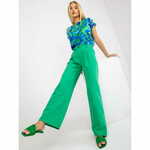 ITALY MODA Ženske široke hlače z žepi HUNT zelena DHJ-SP-15679.01X_387808 XL