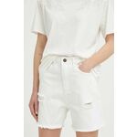 Bombažne kratke hlače iz jeansa Answear Lab bela barva - bela. Kratke hlače iz kolekcije Answear Lab, izdelane iz jeansa. Model iz izjemno udobne bombažne tkanine.