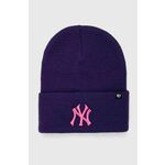 Kapa 47brand MLB New York Yankees vijolična barva - vijolična. Kapa iz kolekcije 47brand. Model izdelan iz debele pletenine.