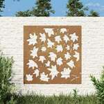 vidaXL Vrtna stenska dekoracija 55x55 cm corten jeklo javorjevi listi