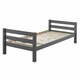 Siva otroška postelja 90x200 cm Pino - Vipack