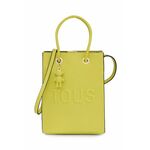 Torbica Tous zelena barva - zelena. Majhna torbica iz kolekcije Tous. Model na zapenjanje, izdelan iz ekološkega usnja.