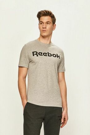 Reebok t-shirt - siva. T-shirt iz kolekcije Reebok. Model izdelan iz pletenine s potiskom.