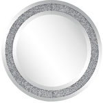 Beliani Stensko ogledalo srebrno ø70 cm ERBRAY