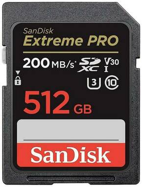 WEBHIDDENBRAND Spominska kartica SanDisk Extreme PRO 512 GB SDXC 200 MB/s in 140 MB/s