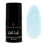 Juliana Nails Gel Lak Illusion Flakes Bluey modra zelena bleščice No.563 6ml