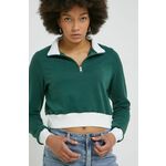 Bluza Hollister Co. ženska, zelena barva, - zelena. Mikica iz kolekcije Hollister Co. Model izdelan iz tanke, rahlo elastične pletenine.