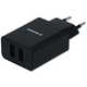SWISSTEN Omrežni adapter Smart IC 2× USB 2,1 A Power + podatkovni kabel USB / Lightning MFI 1,2 m 22056000, črn