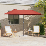 Vidaxl Vrtni dežnik Terakota 370 x 197 x 239 cm