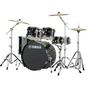 Set bobnov Rydeen Drum Kit With Kick Drum &amp; Cymbals Yamaha + stol GRATIS - Set RDP0F5 v črni barvi